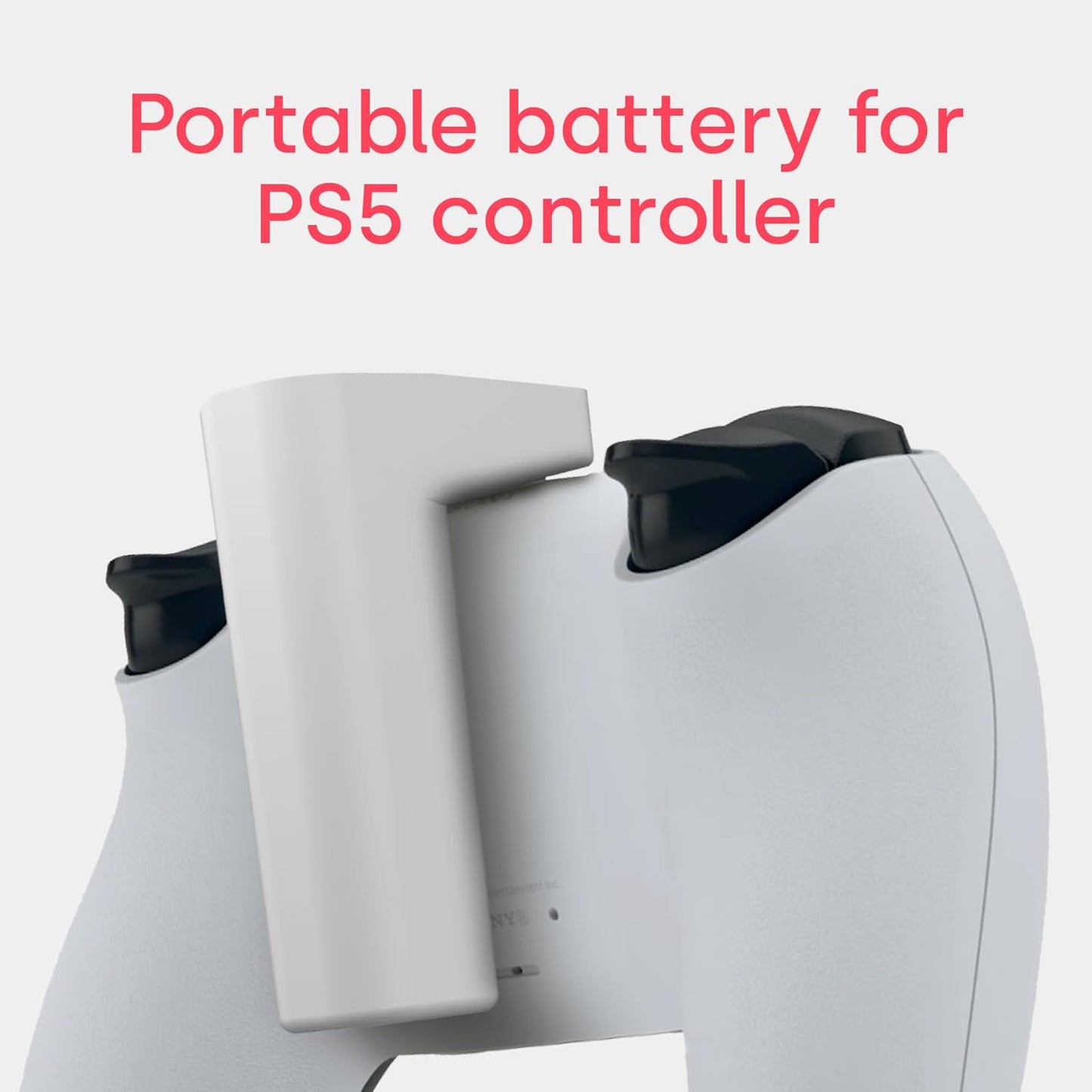 Remotto Battery - PS5 Controller-Ladegerät Kabelloses, Tragbarer Akku für DualSense, Play während des Aufladens, Lange Akkulaufzeit, +12 Stunden Akkulaufzeit, PS5 Zubehör