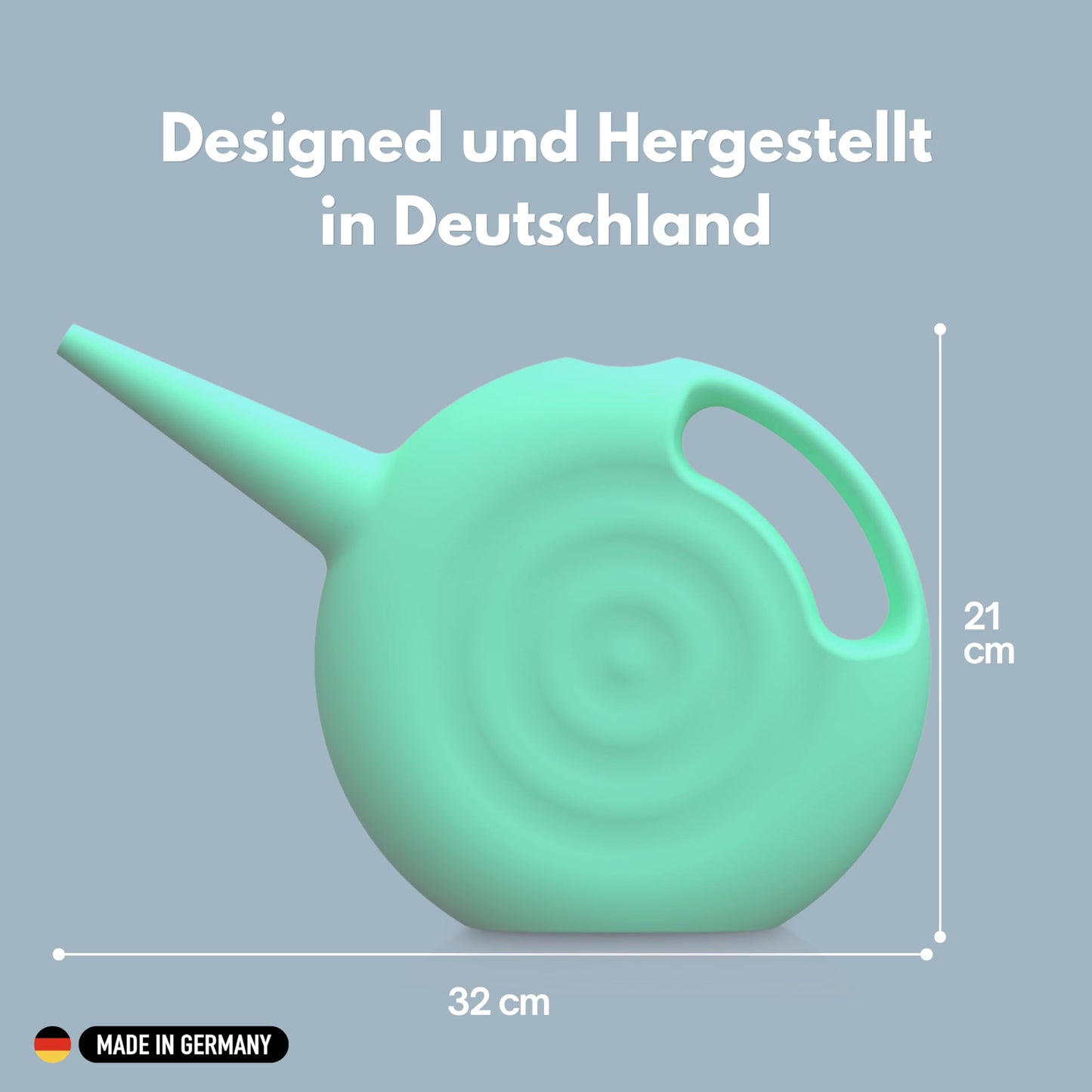 Blowmold.Design Gießkanne in Schwarz – 2 Liter Giesskanne Robust für Innen und Außen - Perfekt für Zimmerpflanzen & Garten