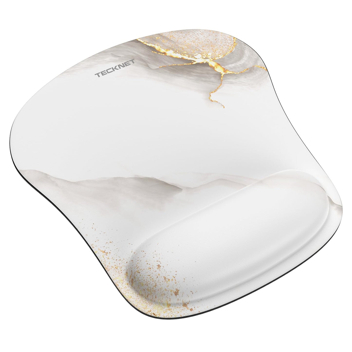 TECKNET Mauspad mit Gelkissen, Memory Foam Mousepad Ergonomisches Wasserdicht Komfort Mausmatte mit Handgelenkpolster Handauflage für Alle Maus Offfice Heim Computer Laptop
