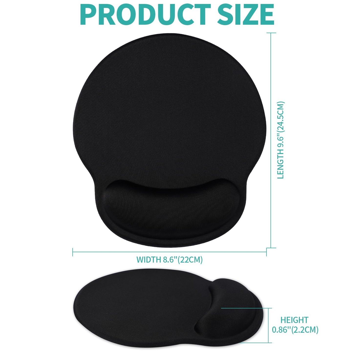 Giecy Mauspad mit Gelkissen,Mousepad mit Handauflage Ergonomisches, Bequemes Computer-Handballenauflage Maus für Laptop,Gaming,Mousepad mit Rutschfester PU-Unterseite (A-Tropische Pflanzen)