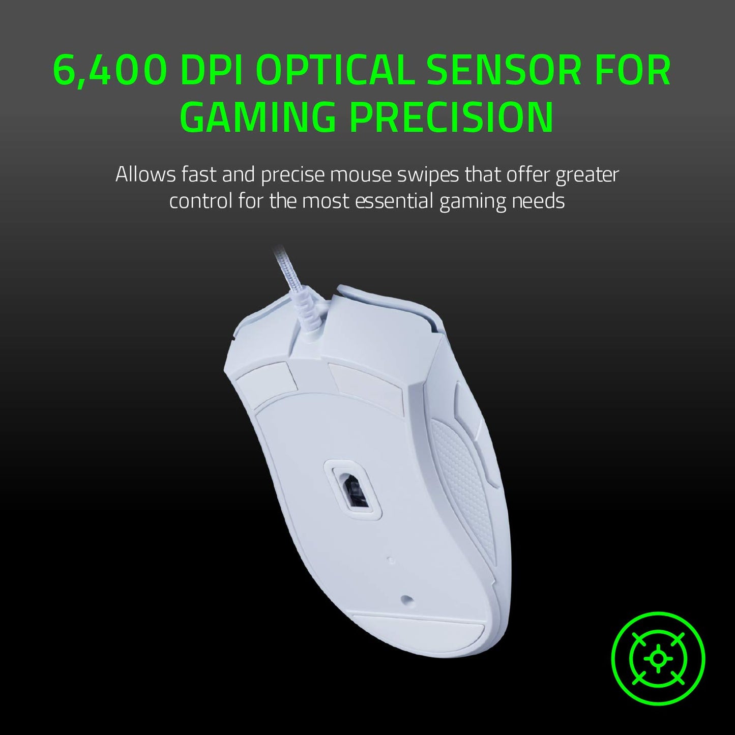 Razer DeathAdder Essential (2021) - Kabelgebundene Gaming-Maus mit Optischem Sensor mit 6400 DPI (5 programmierbare Tasten, Ergonomischer Formfaktor, 10 Millionen Klicks Lebensdauer) Schwarz