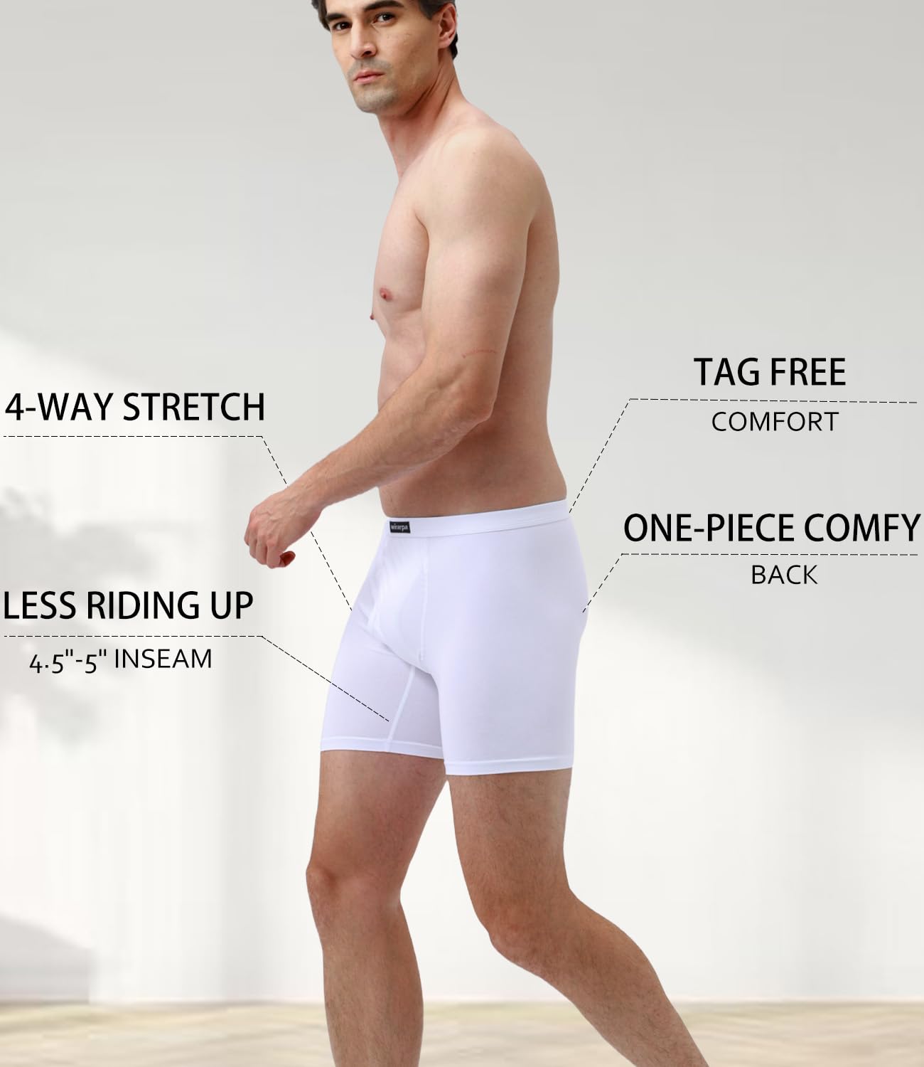 wirarpa Men’s Boxer Shorts (4-Pack)