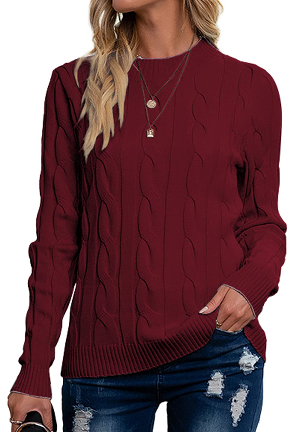Women’s Casual Knit Sweater – Loose Fit Pullover