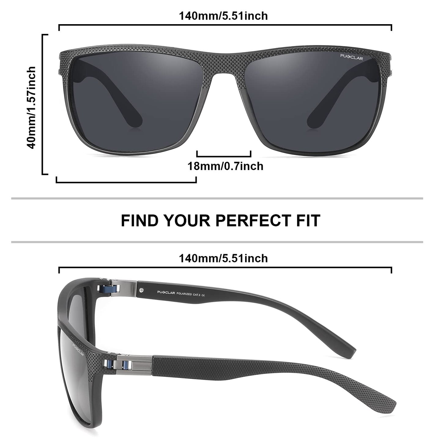 PUKCLAR Polarisierte Männer Sonnenbrille Sport Fahren Frauen Sonnenbrille Radfahren Laufen Fischen Brille TR90 Frame