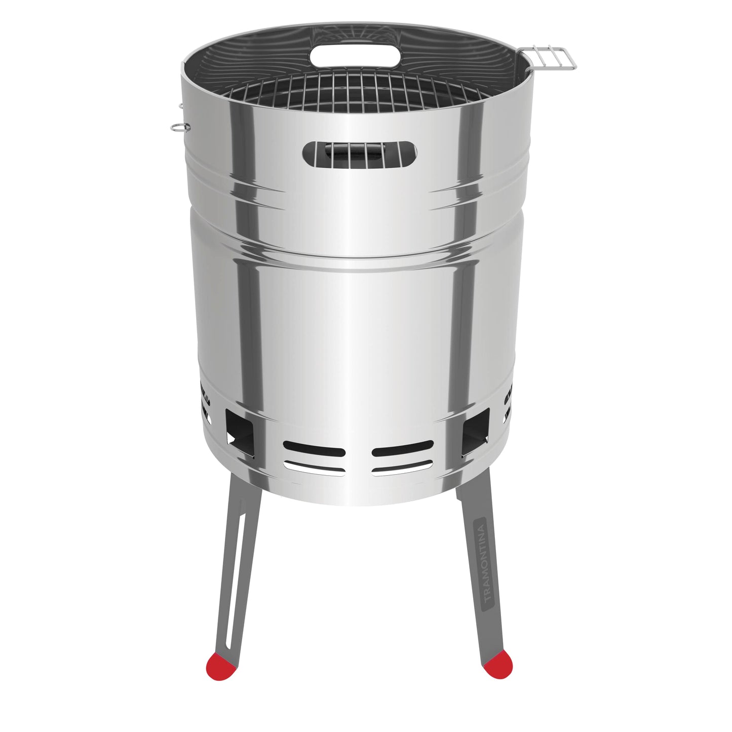 Tramontina Barbecue barrel, barbecue barrel, BBQ, charcoal grill, grill, stainless steel