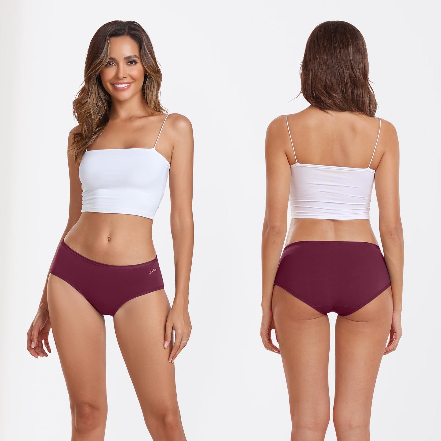 Coskefy Women’s Underpants 6-Pack Soft Cotton