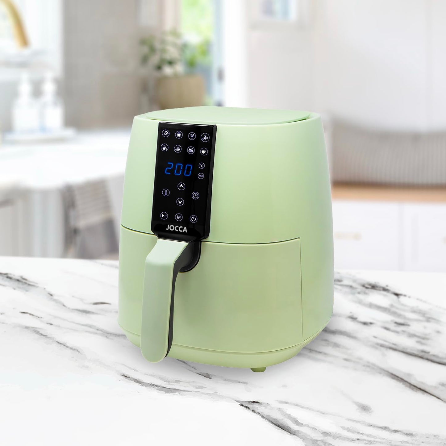 Jocca Heißluftfritteuse Sweet Line, 3,8L Fritteuse, 1450W, 8 Programme, LED Touchscreen, Timer, Rosa
