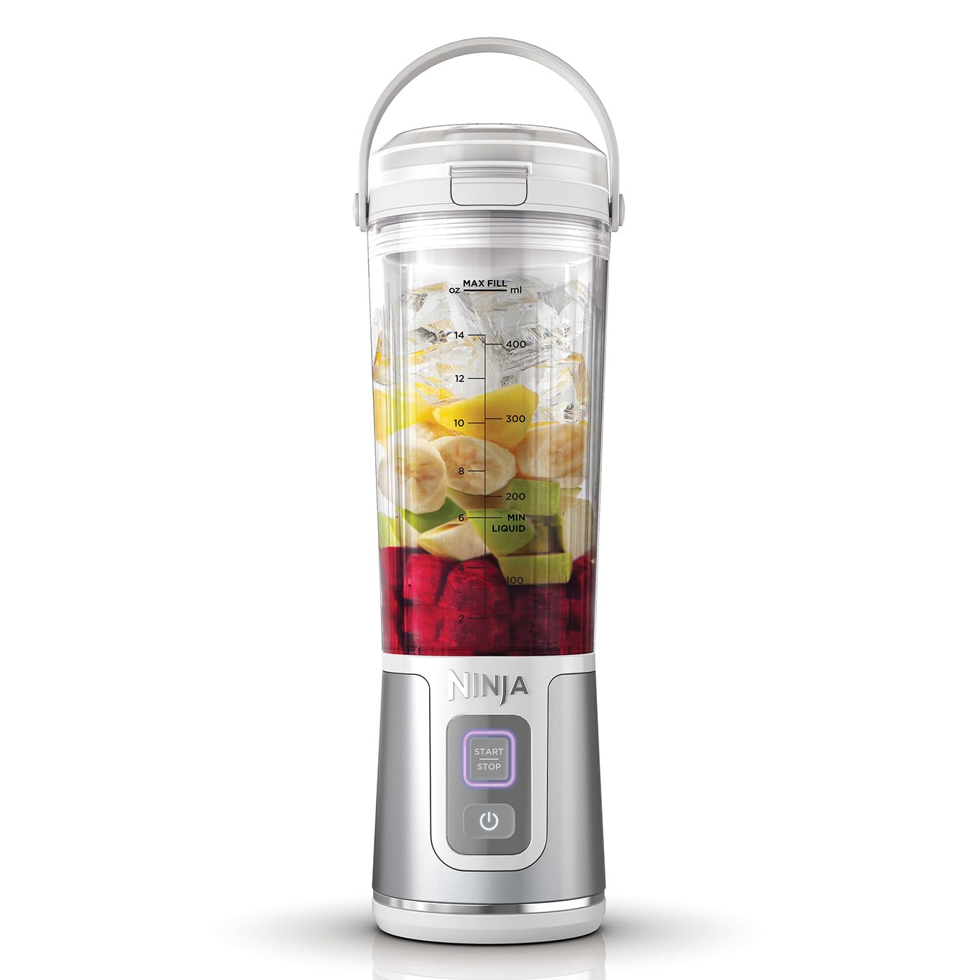 Ninja Blast Tragbarer Mixer / Blender / Smoothie Maker, 530ml Becher, Auslaufsicherer Deckel, Leistungsstarker Mini Standmixer, Kabellos & Wiederaufladbar, Zerkleinert Eis & Obst, Schwarz