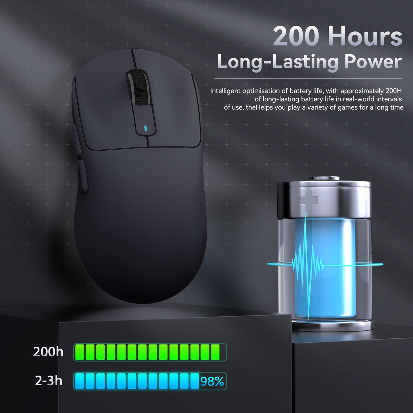ATTACK SHARK X3 49g Ultralight Mouse, PixArt PAW3395 Gaming Sensor, BT/2.4G Wireless/Wired Gaming Mouse, 26000 DPI, 200 Hours Battery, Office Mice for Win11/Xbox/PS/Mac (White)