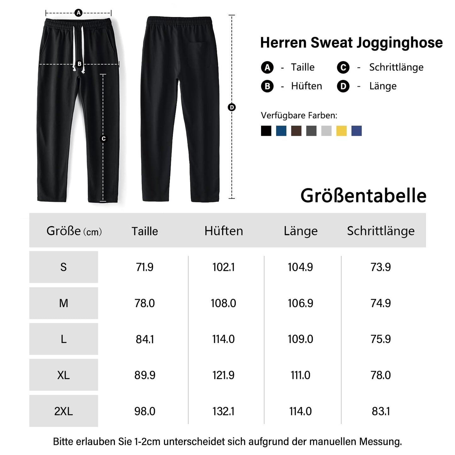 Men's Cotton Jogging Pants Sport Trousers