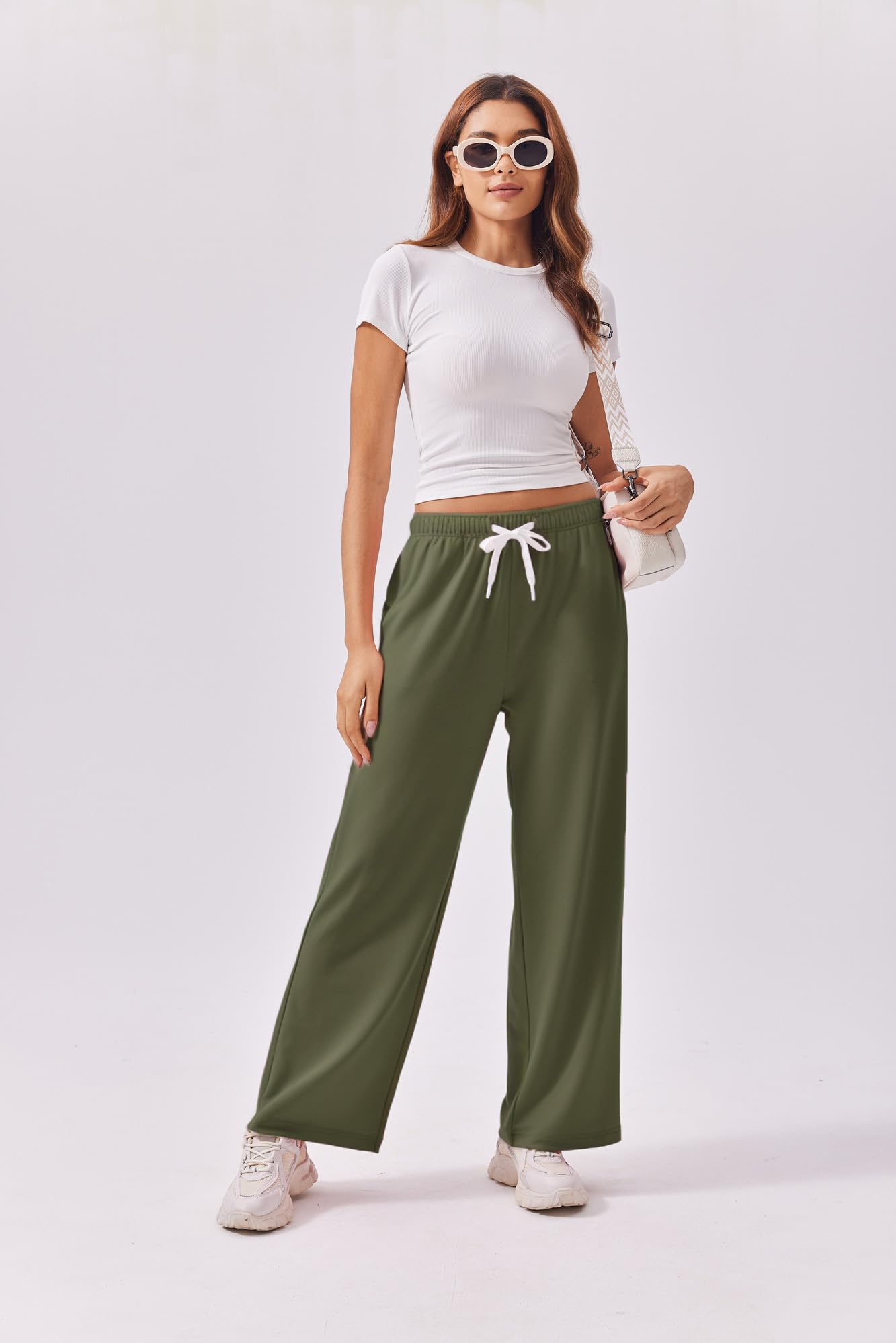 PINSPARK Women’s Jogger Pants – High-Waist Baggy Sweatpants