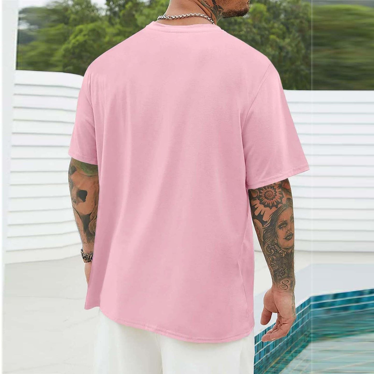 Qixiu Men’s Oversized Vintage T-Shirt