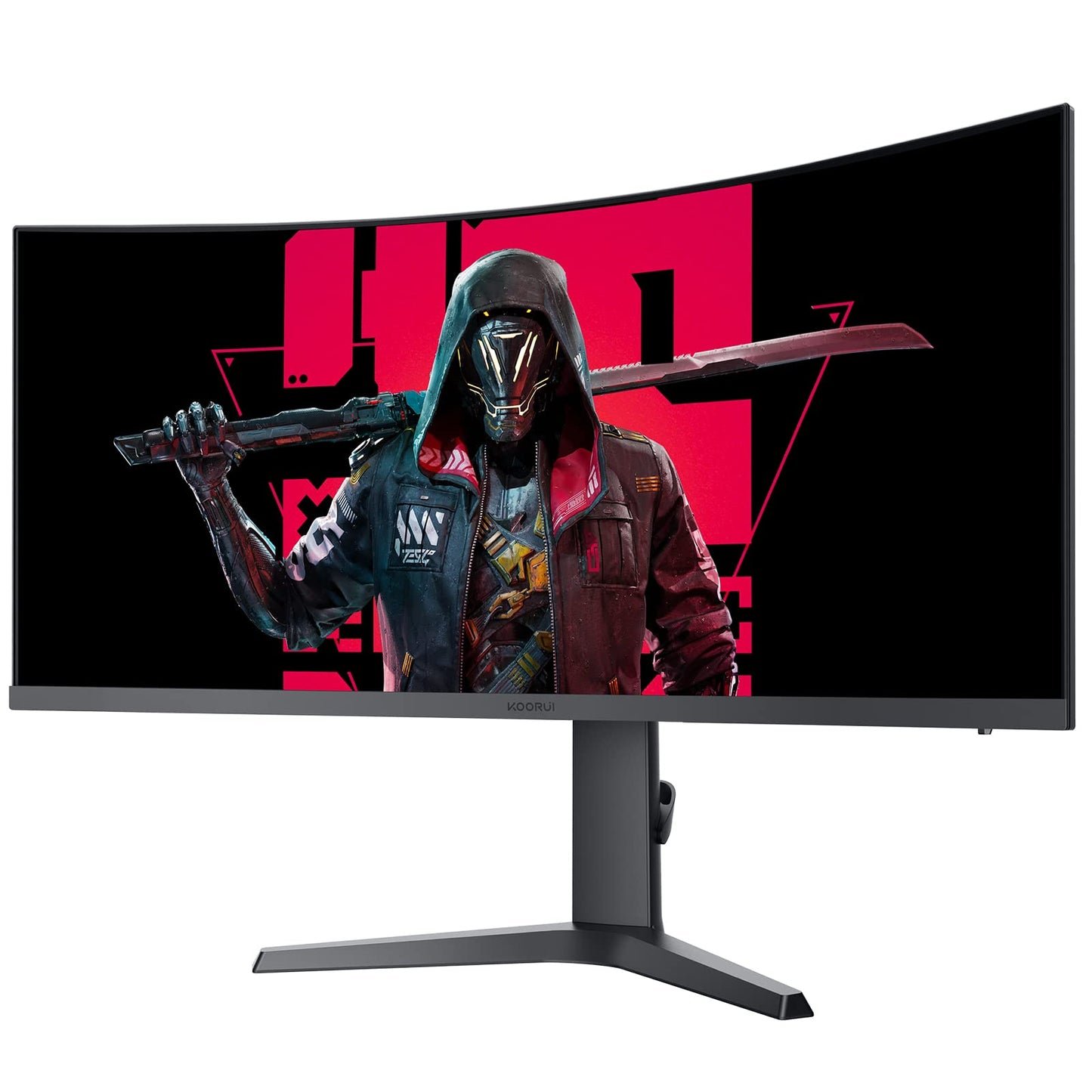 KOORUI 24 Zoll Curved Gaming Monitor, FHD 1080p, 1ms Reaktionszeit,180Hz Bildwiederholraten, HDMI 2.0/DP 1.2, 250cd/m² Helligkeit