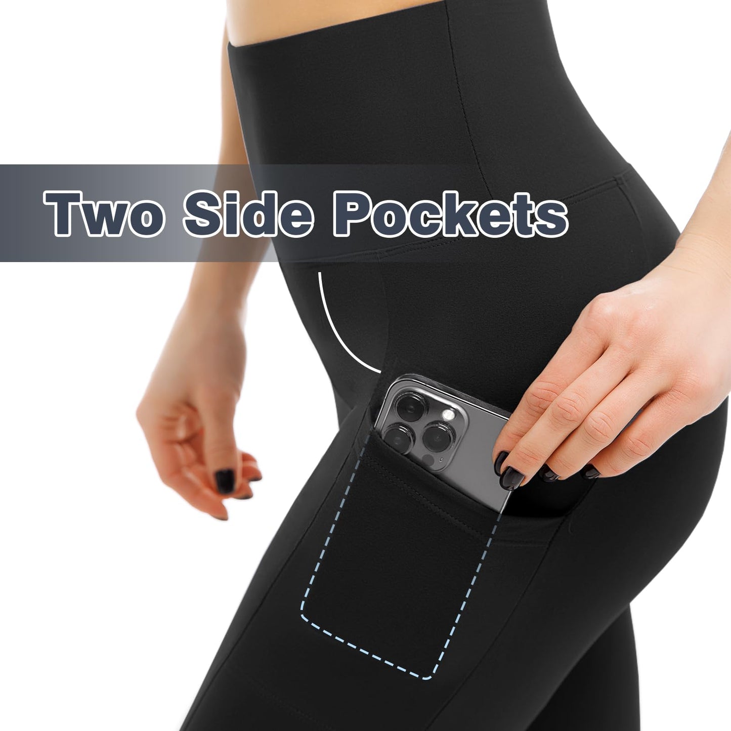 2-Pack Women’s High-Waist Sport Leggings with Pockets
