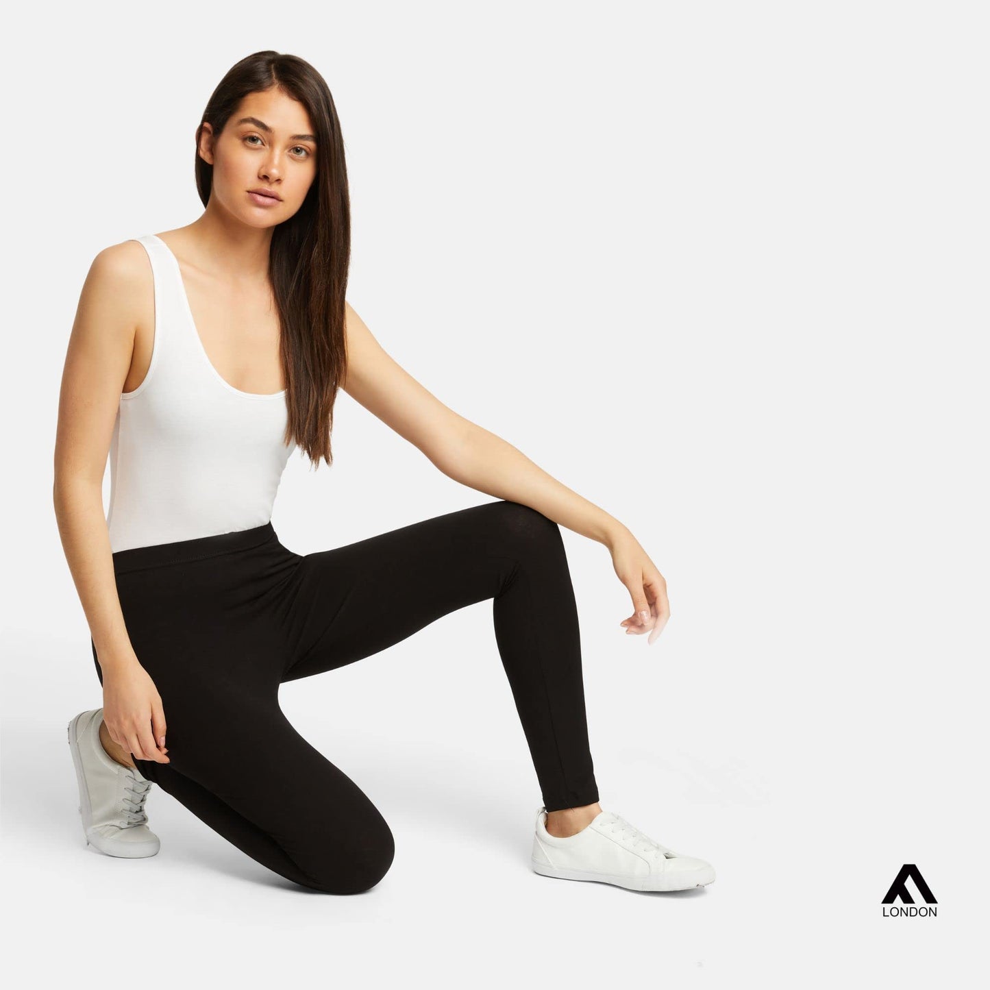 FM London Women’s 3-Pack Casual Leggings – Non-See-Through High Waist Cotton Leggings