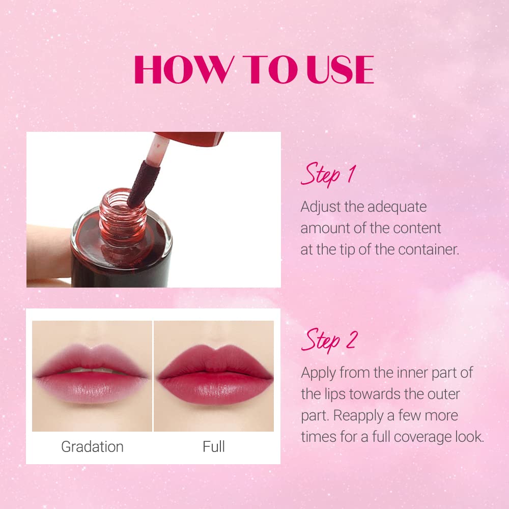 ETUDE HOUSE Dear Darling Water Tint Strawberry Ade (21AD) Lightweight Non-Sticky Lip Tint (K-Beauty)
