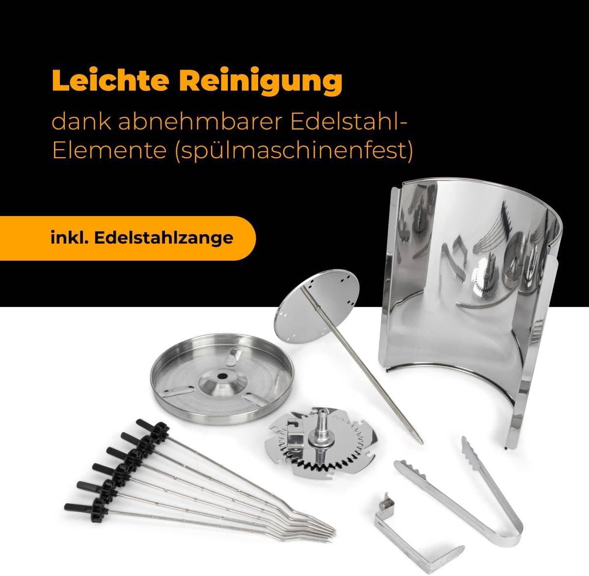 Bomann® Döner-Vertikal-Multigrill | Multigrill Perfekt für Gyros, Kebab & mehr | Gyrosgrill für Fettfreies Grillen zuhause | Dönergrill Inkl. Drehspieß & 6 Fleischspieße | DVG 3006 CB