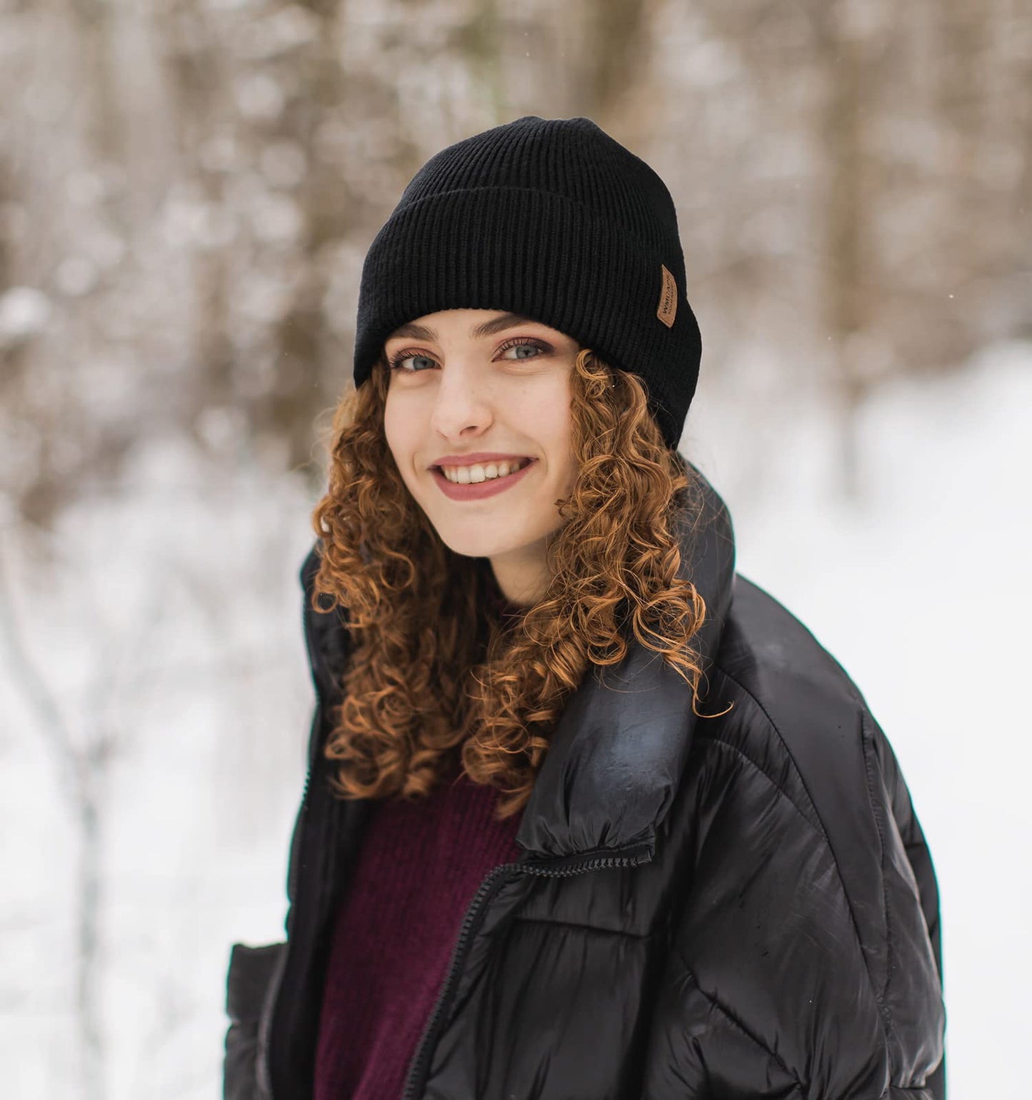 Wmcaps Beanie Mütze, Herren Winter Warme Unisex Wintermütze Strickmütze Dehnbare Weiche Wollmütze mit Bündchen und Dickem Warmem Futter Geschenk für Freundin männer Frauen