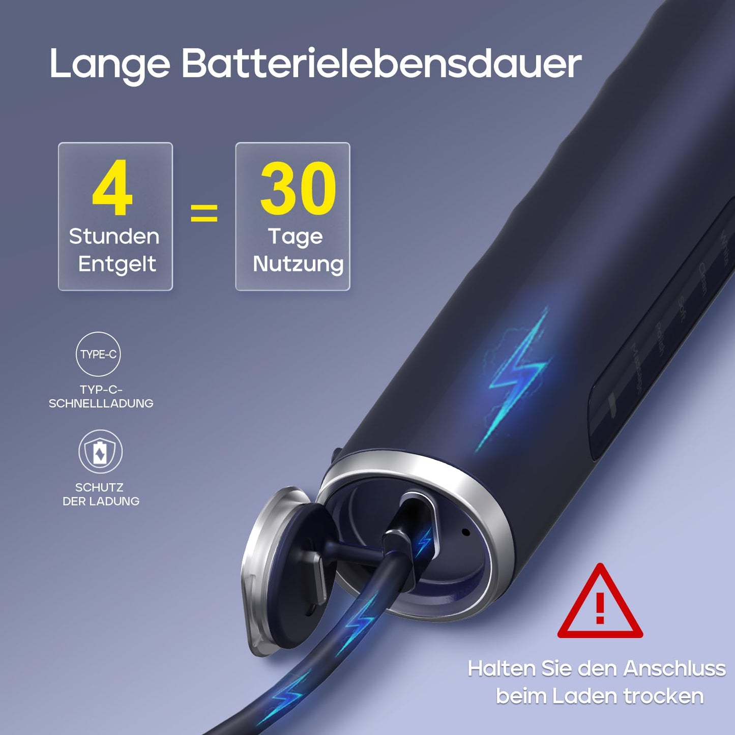 Seago Elektrische Zahnbürste mit 8 Runder Aufsteckbürsten, Rotierende Zahnbürste mit 5 Putzmodi, Elektrische Schallzahnbürste Zahnaufhellung in 14 Tagen, für Erwachsene Kinder(Schwarz)