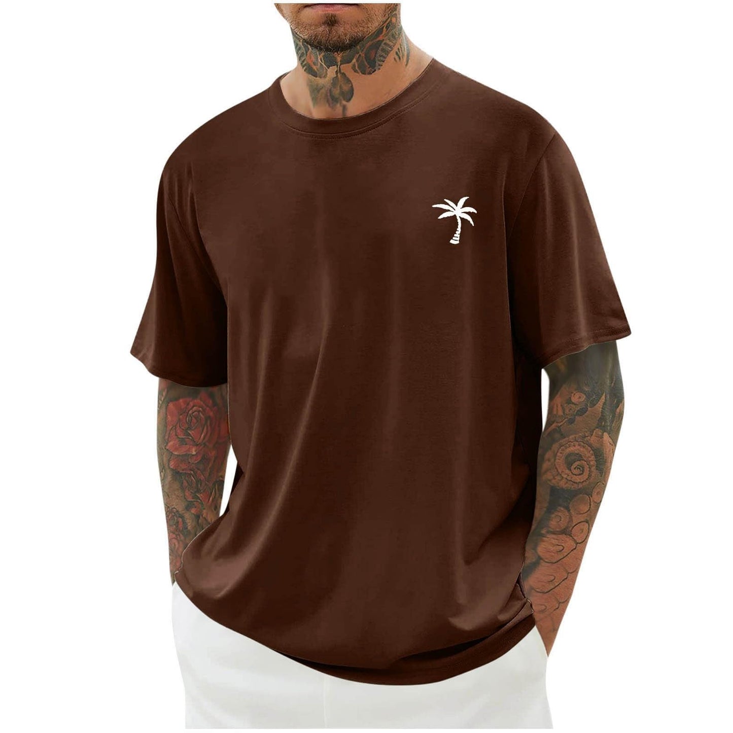 Qixiu Men’s Oversized Vintage T-Shirt