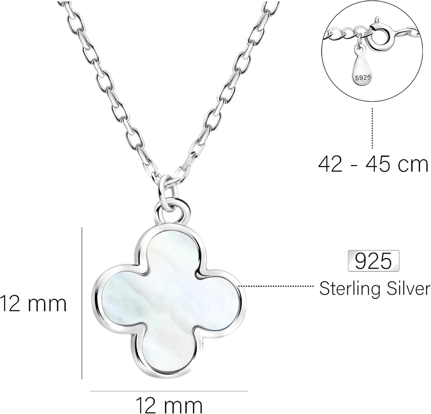 Sofia Milani Women's Necklace – 925 Sterling Silver Flower Enamel Pendant
