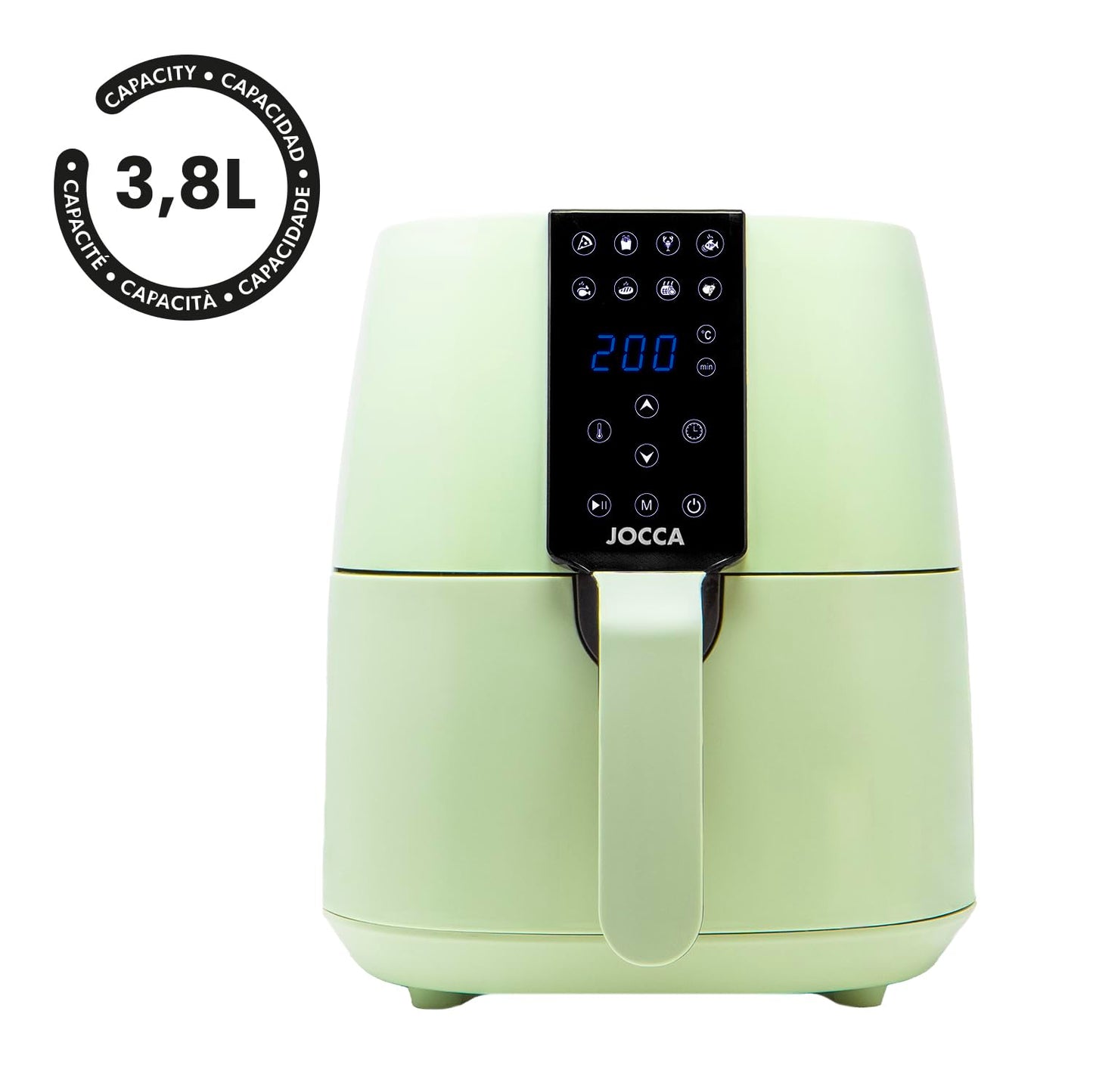 Jocca Heißluftfritteuse Sweet Line, 3,8L Fritteuse, 1450W, 8 Programme, LED Touchscreen, Timer, Rosa