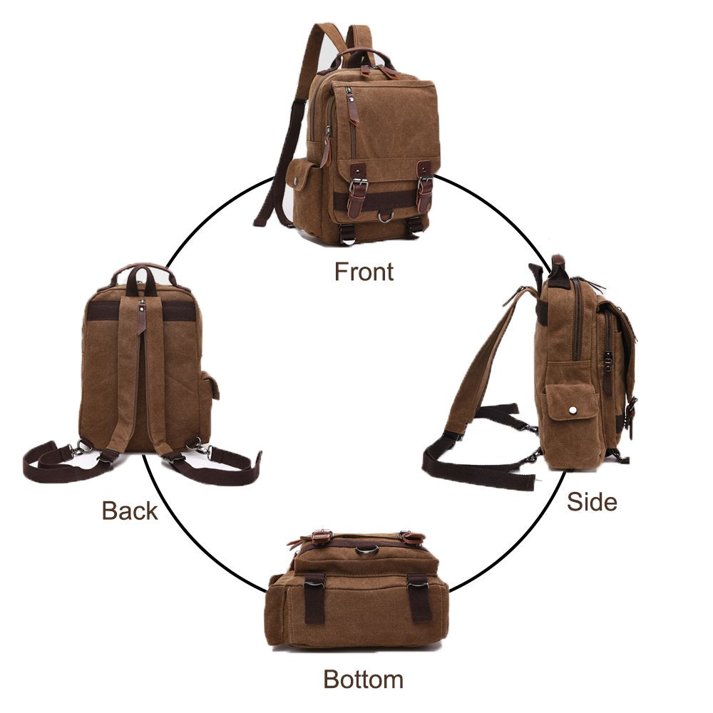 LOSMILE Vintage Canvas Backpack for Men & Women