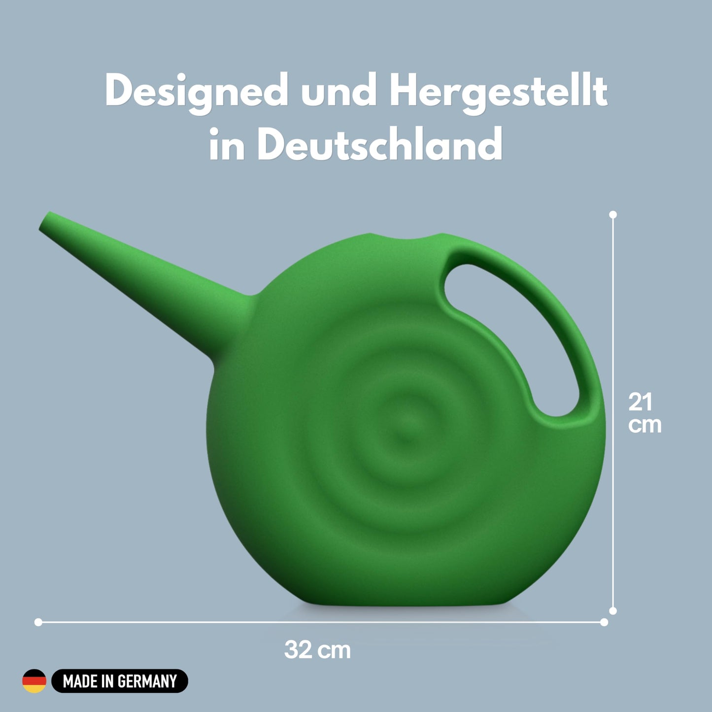 Blowmold.Design Gießkanne in Schwarz – 2 Liter Giesskanne Robust für Innen und Außen - Perfekt für Zimmerpflanzen & Garten