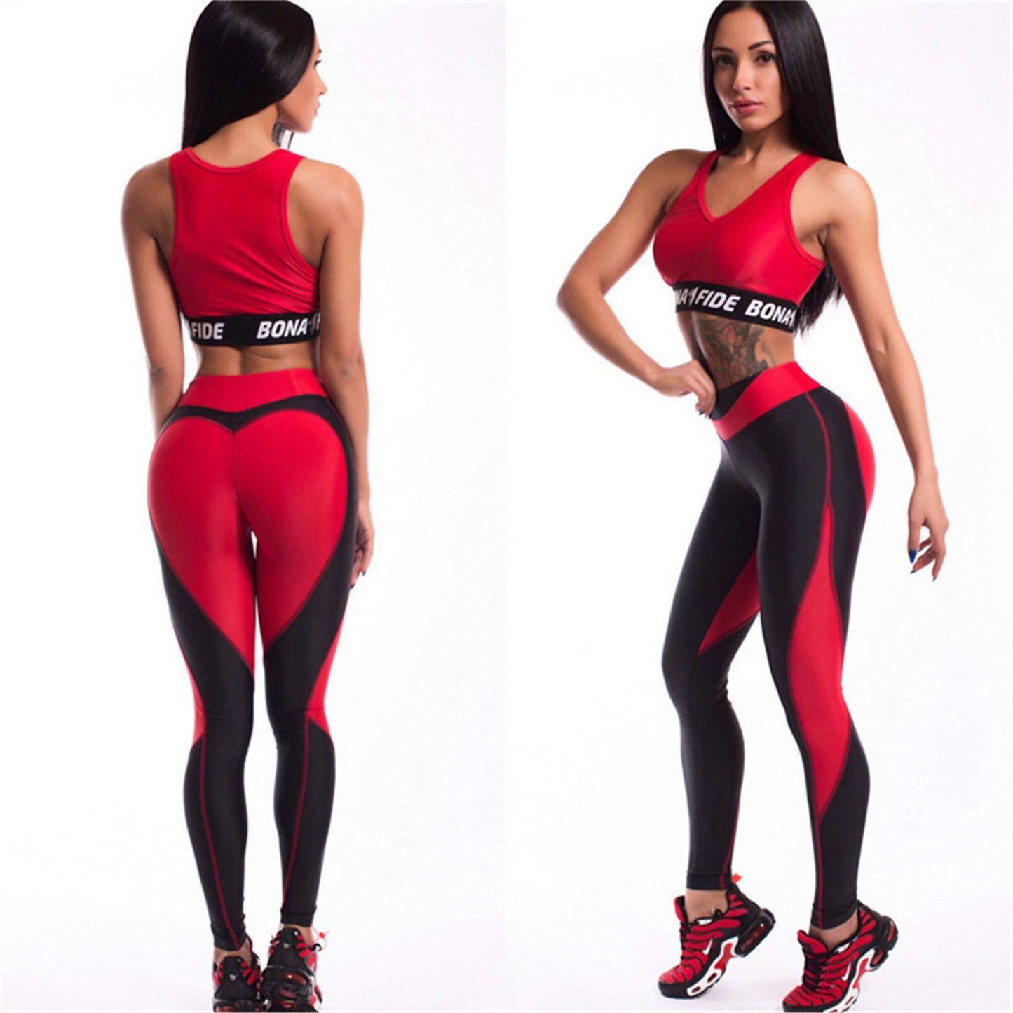 Gellmall Women's High Waist Heart-Shaped Push-Up Yoga Leggings