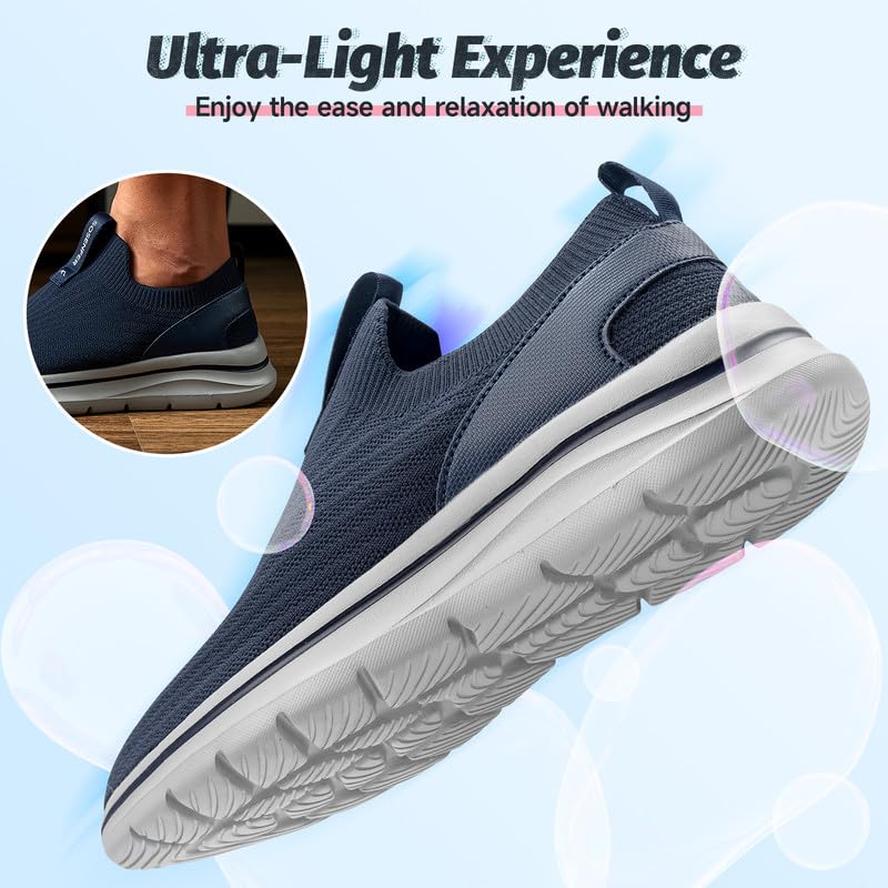 Sosenfer Men’s Slip-On Sneakers – Ultra-Lightweight Shoes