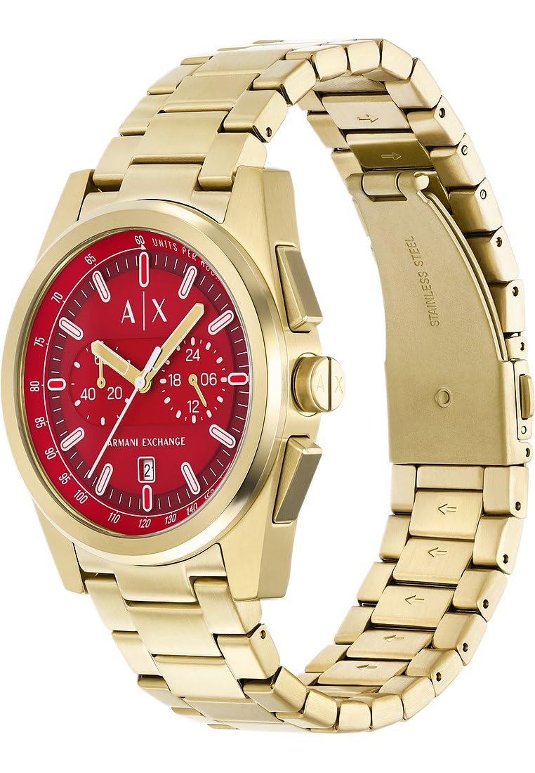 Armani Exchange Watch for Men, Quartz Movement and 42mm Case Size with Stainless Steel, Leather or Silicone Strap