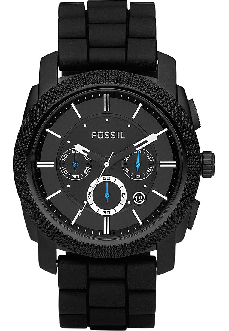 Fossil Machine Uhr für Herren, Chronographenwerk mit Edelstahl- oder Lederarmband