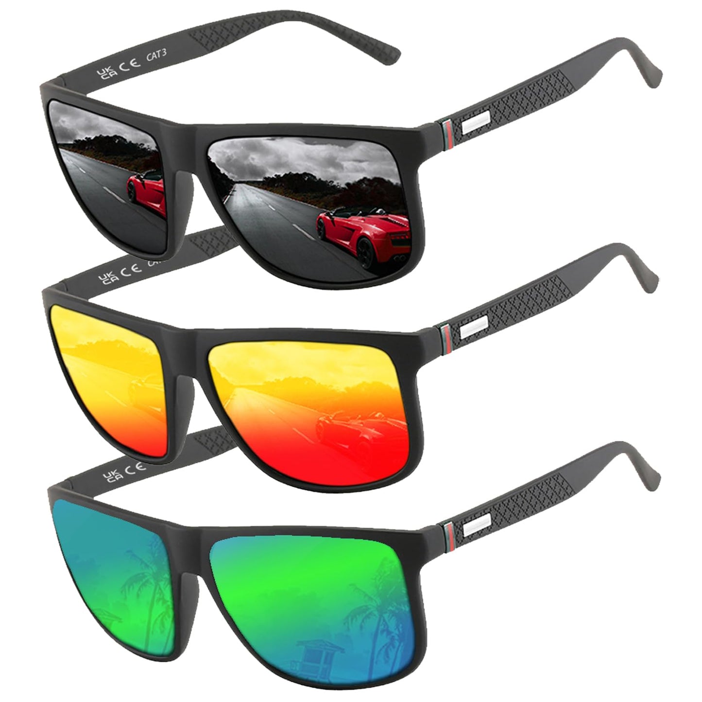 Perfectmiaoxuan Polarisierte Sonnenbrille Herren/Damen ; Vintage/Klassisch/Elegant Brillengestell; HD-Pilotobjektive; Golf/Fahren/Angeln/Reisebrille/Outdoor-Sportarten Mode Sonnenbrille