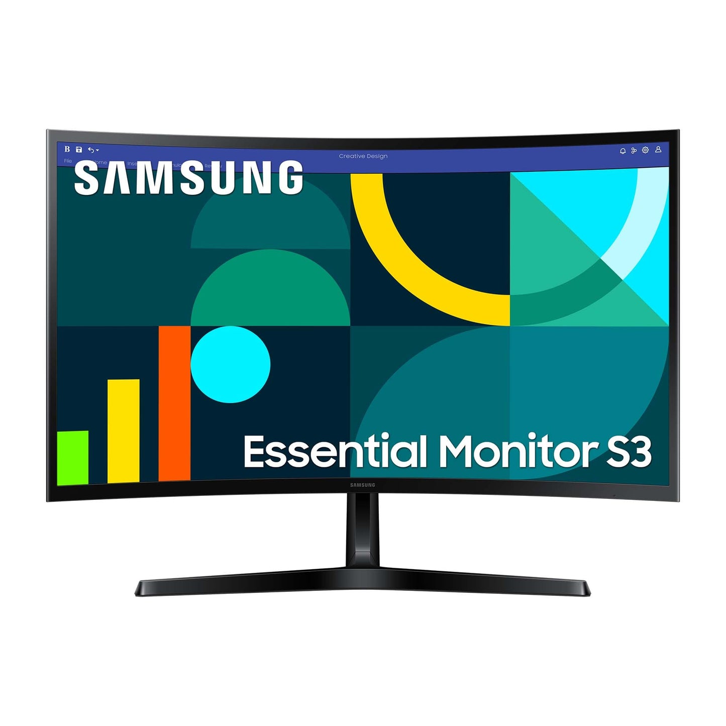 Samsung S36GD Essential Curved Monitor, 27 Inches, PC Screen with VA Panel, Full HD Resolution, 4 ms Response Time, 100 Hz Refresh Rate, Eco Saving Plus, Flicker Free, Black, S27D366GAU