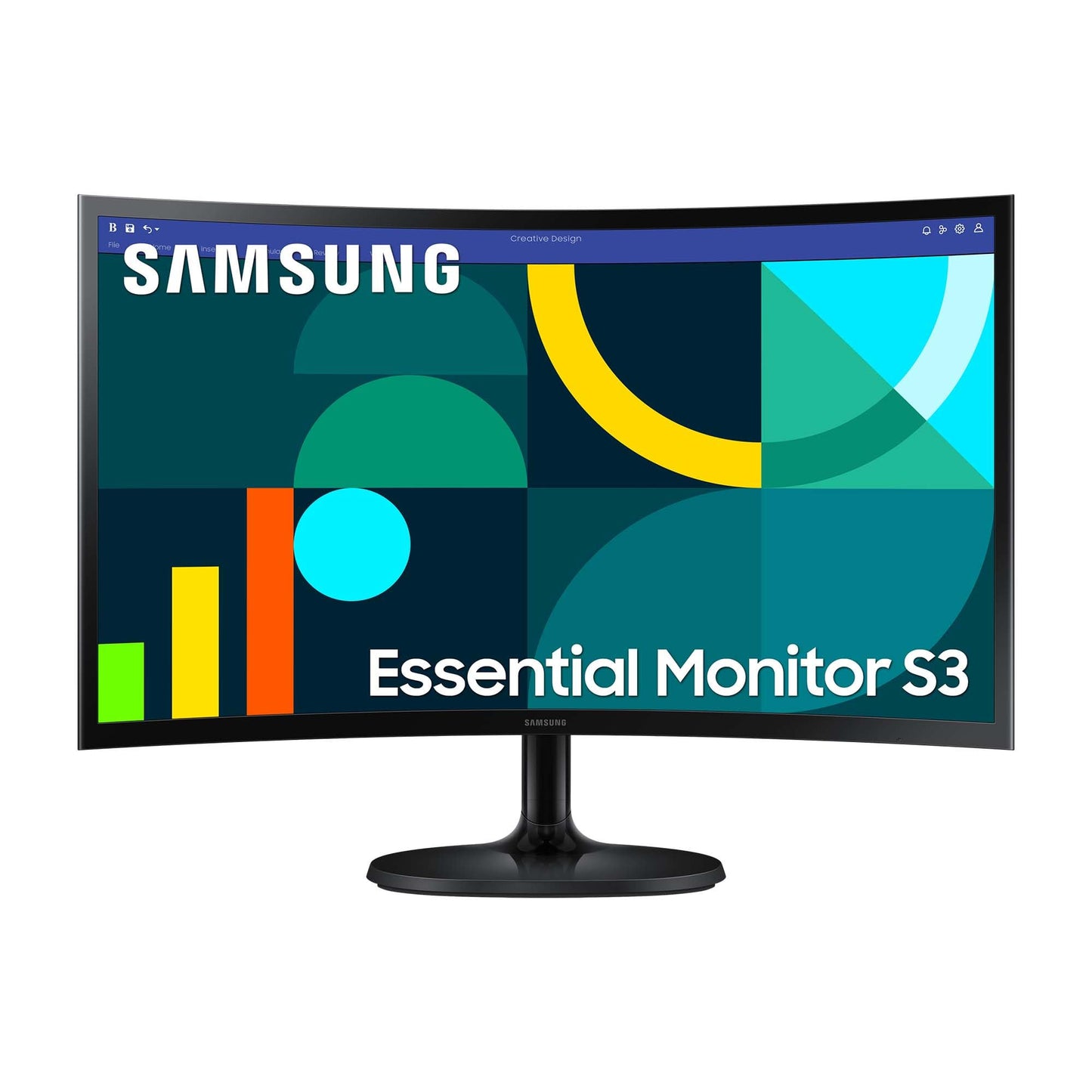 Samsung S36GD Essential Curved Monitor, 27 Inches, PC Screen with VA Panel, Full HD Resolution, 4 ms Response Time, 100 Hz Refresh Rate, Eco Saving Plus, Flicker Free, Black, S27D366GAU