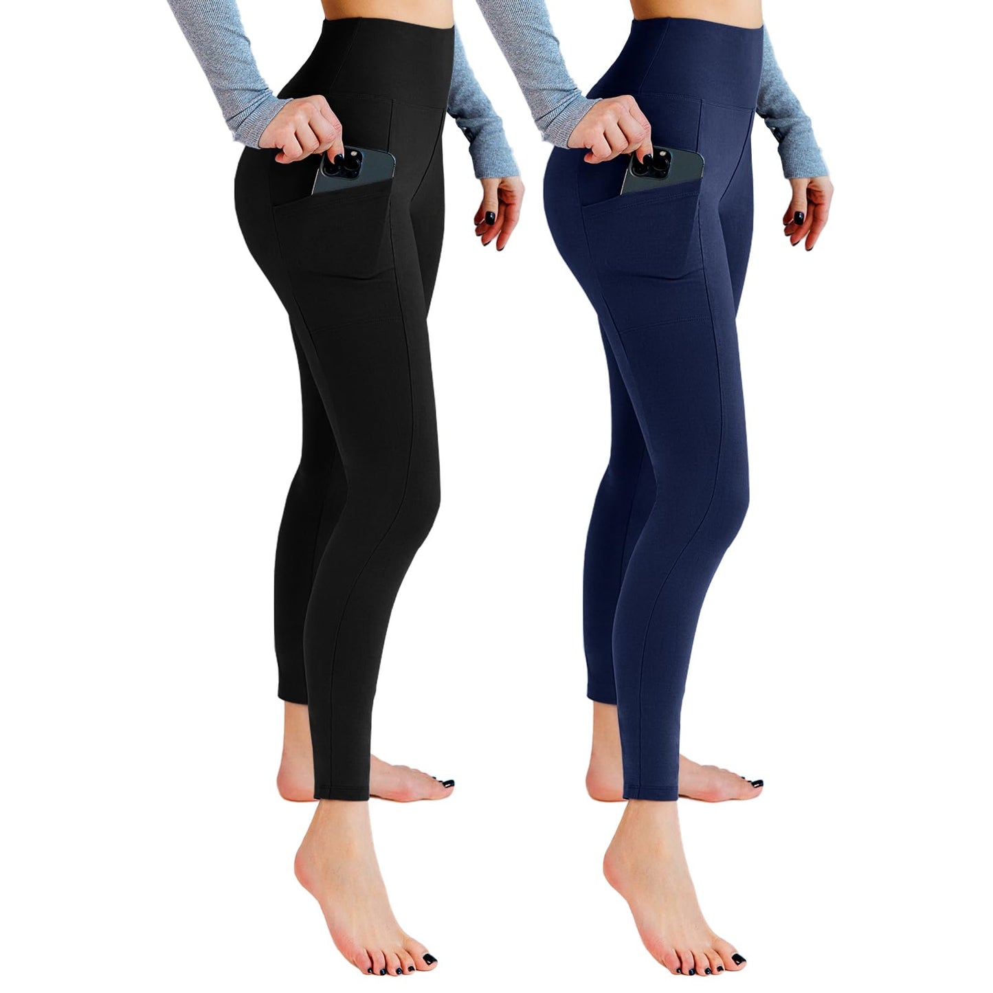2-Pack Women’s High-Waist Sport Leggings with Pockets