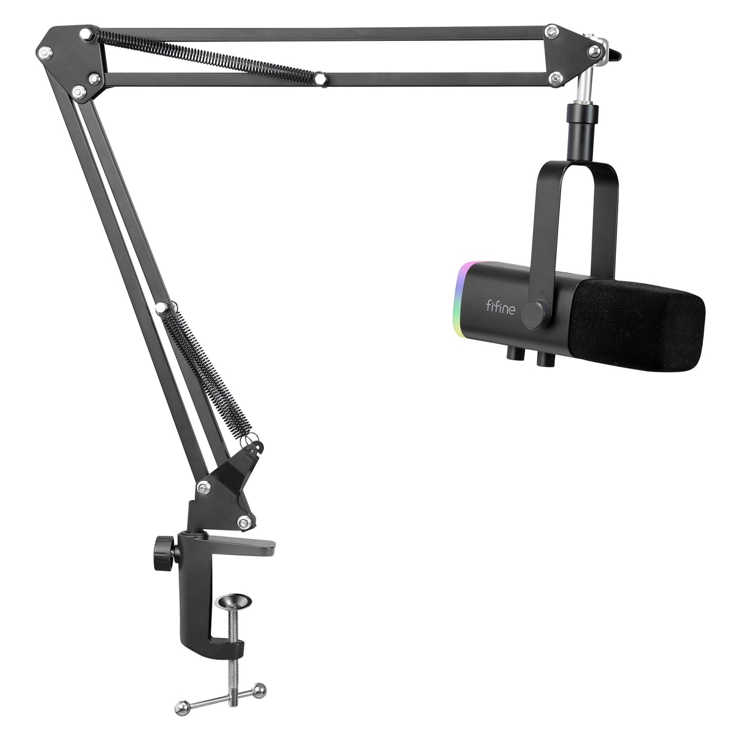 FIFINE XLR Streaming Microphone for Podcast Studio, USB Dynamic Microphone Gaming PC with Mute Button, for PS4/5 Mac Mixer Sound Cards