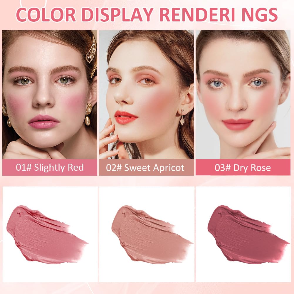 LOPHE Cream Blush Stick - 3 Pieces Set
