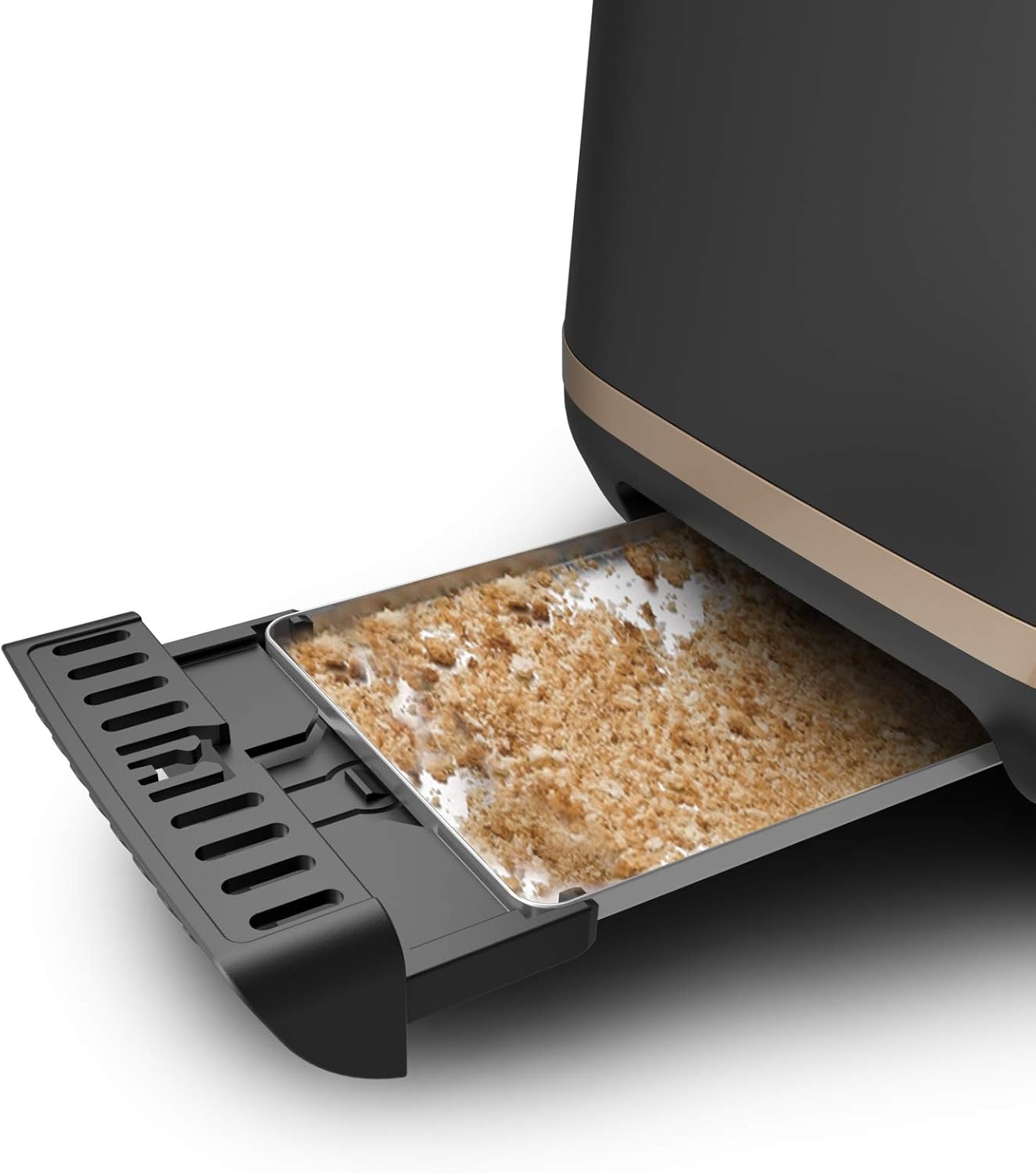 Tefal Toaster mit 2 Schlitzen, inkl. Magnetklammern, große Bedienelemente, 7 Bräunungsstufen, herausnehmbare Krümelschublade, Erhöhungsfunktion, Schwarz