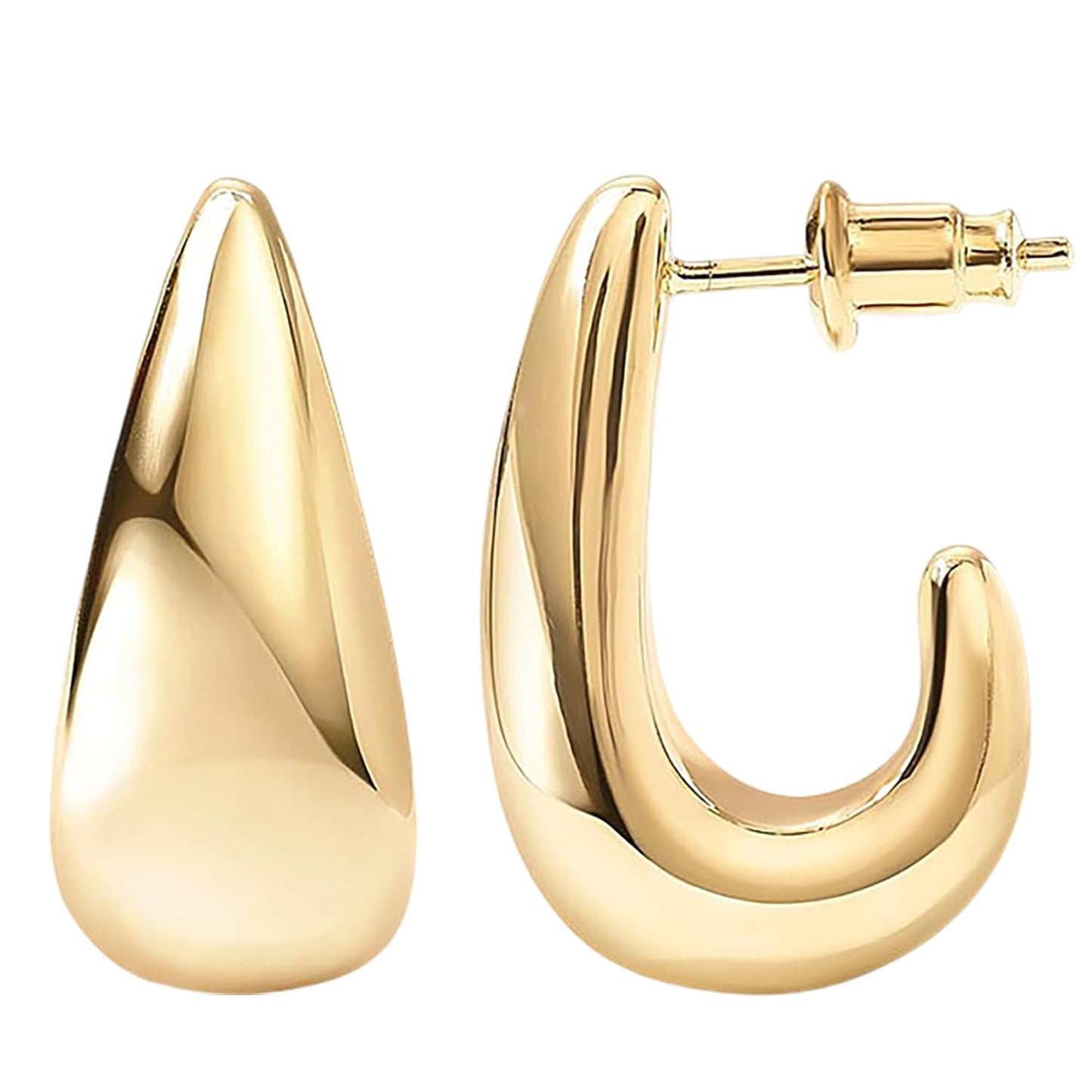 Chunky Gold Hoop Earrings for Women