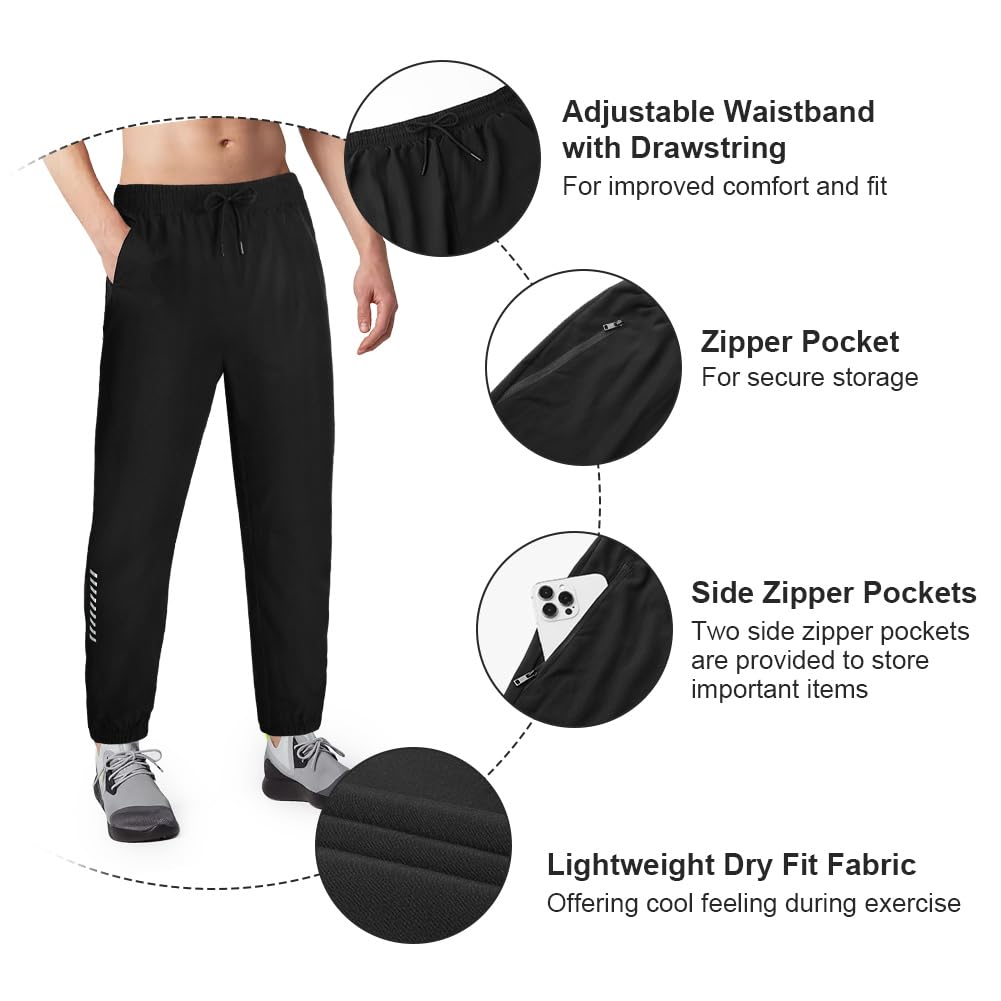 Men’s Jogging Pants – Lightweight Sport Trousers with Pockets