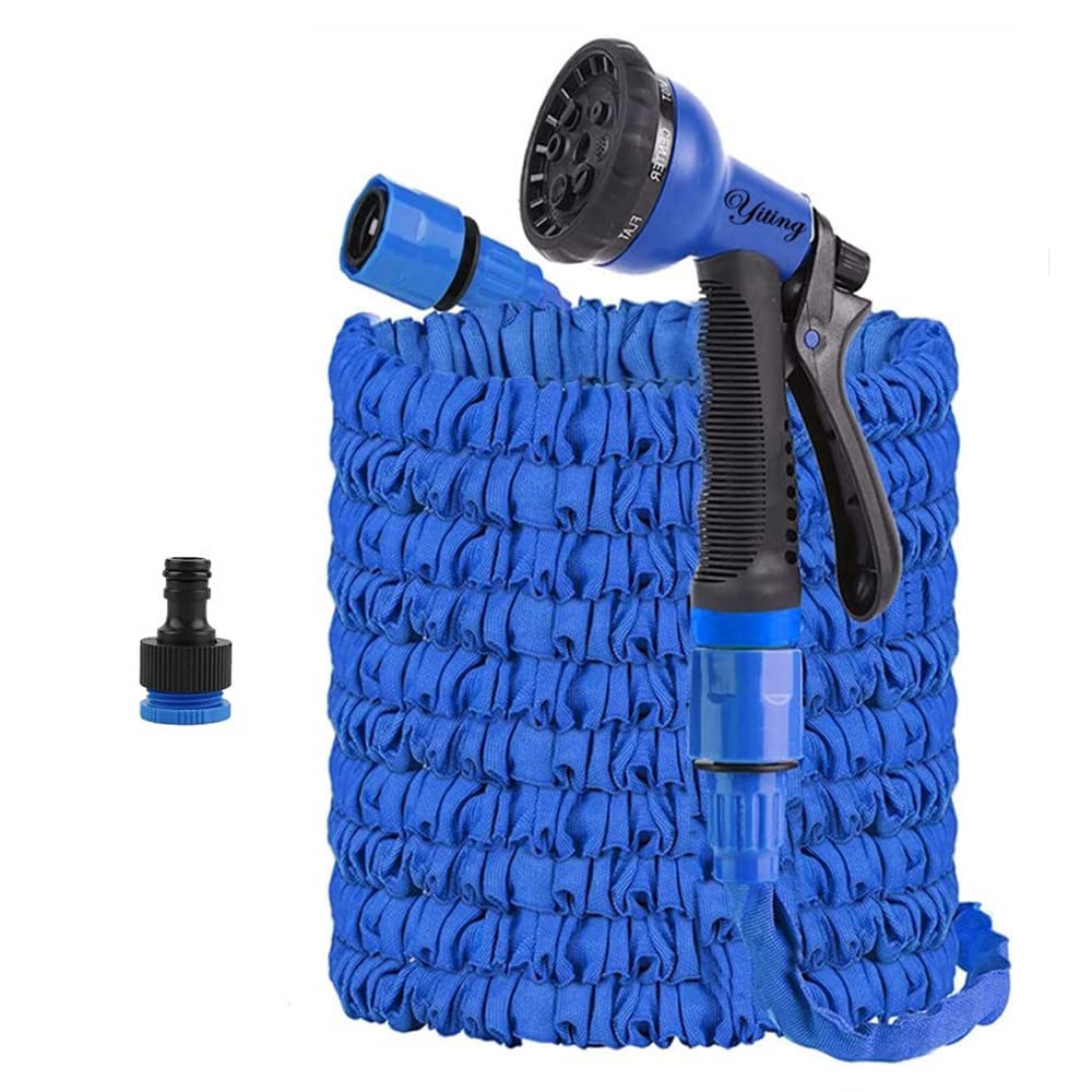 Yiting Gartenschlauch Flexibler 5m 10m 20m 15m 30m 45m 50m 60m, 3-Mal Magischer Flexibel Garten Schlauch Wasserschlauch mit 8 Modi Wassersprühpistole und Adapter 3/4"&1/2" Schlauchverbindungs-Fittings