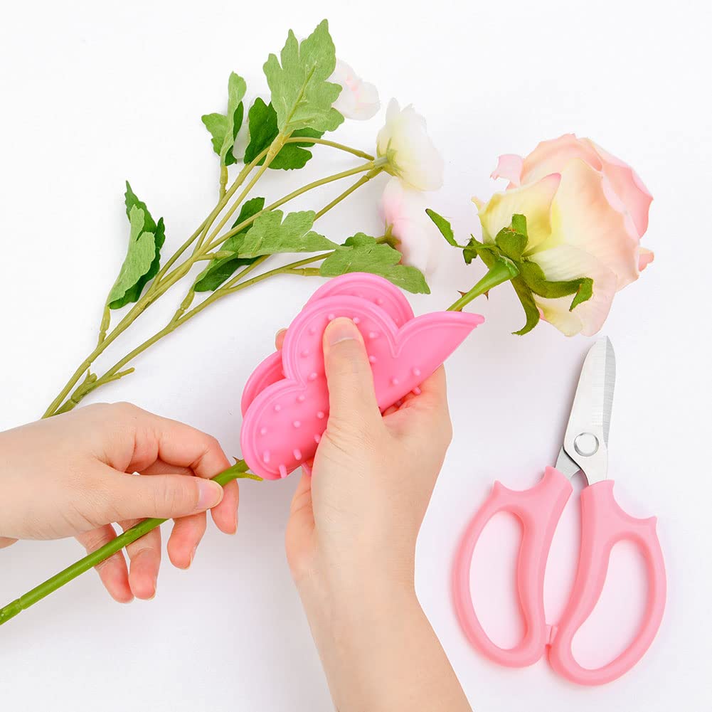 OFFCUP Gartenschere, Bypass Baumschere Bequeme, Stahl-klingen Blumenschere Und Ein Paar Grüne Handschuhe, Antihaftbeschichtet Rebschere, Edelstahl-klingen Rosenschere Für Frische Äste Und Zweige