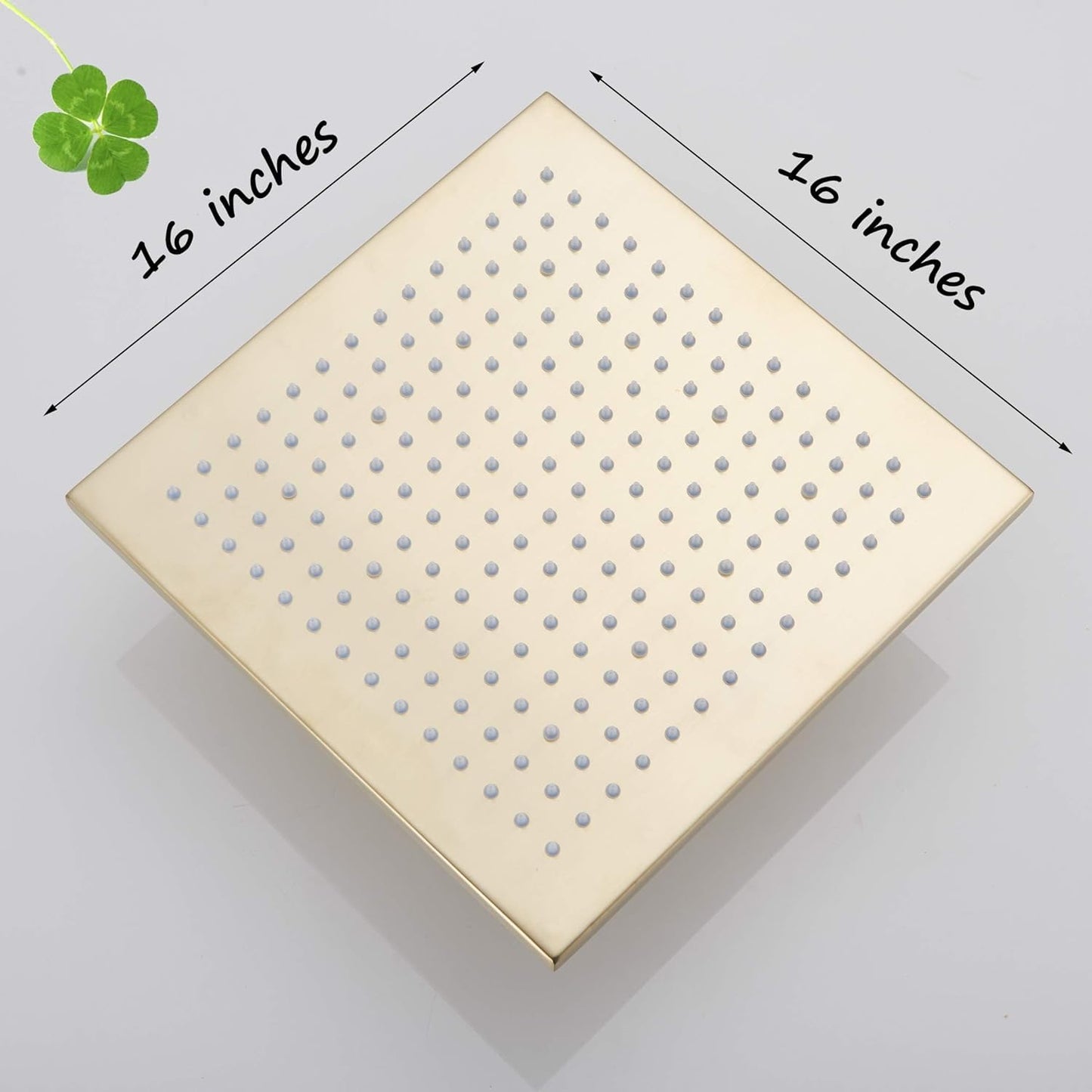 JUNSOTTOR 30 * 30cm Luxus LED Regendusche Einbau-Duschkopf Deckenbrause Quadrat Überkopfbrause Farbewelchseln nach Temperatur aus Messing Schwarz