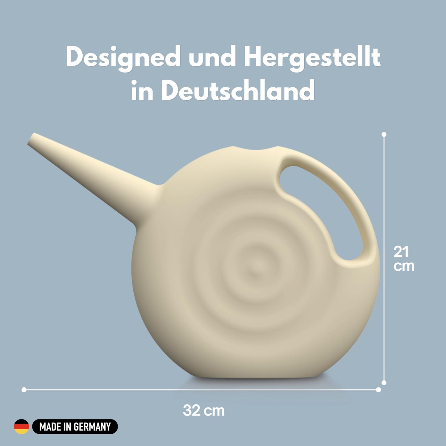 Blowmold.Design Gießkanne in Schwarz – 2 Liter Giesskanne Robust für Innen und Außen - Perfekt für Zimmerpflanzen & Garten