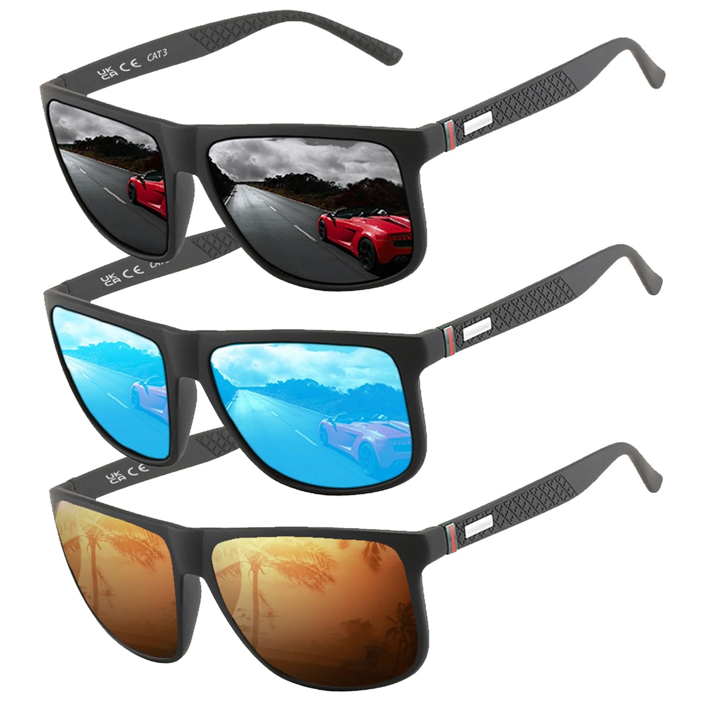 Perfectmiaoxuan Polarisierte Sonnenbrille Herren/Damen ; Vintage/Klassisch/Elegant Brillengestell; HD-Pilotobjektive; Golf/Fahren/Angeln/Reisebrille/Outdoor-Sportarten Mode Sonnenbrille