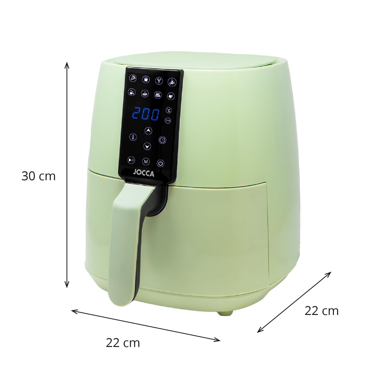 Jocca Heißluftfritteuse Sweet Line, 3,8L Fritteuse, 1450W, 8 Programme, LED Touchscreen, Timer, Rosa