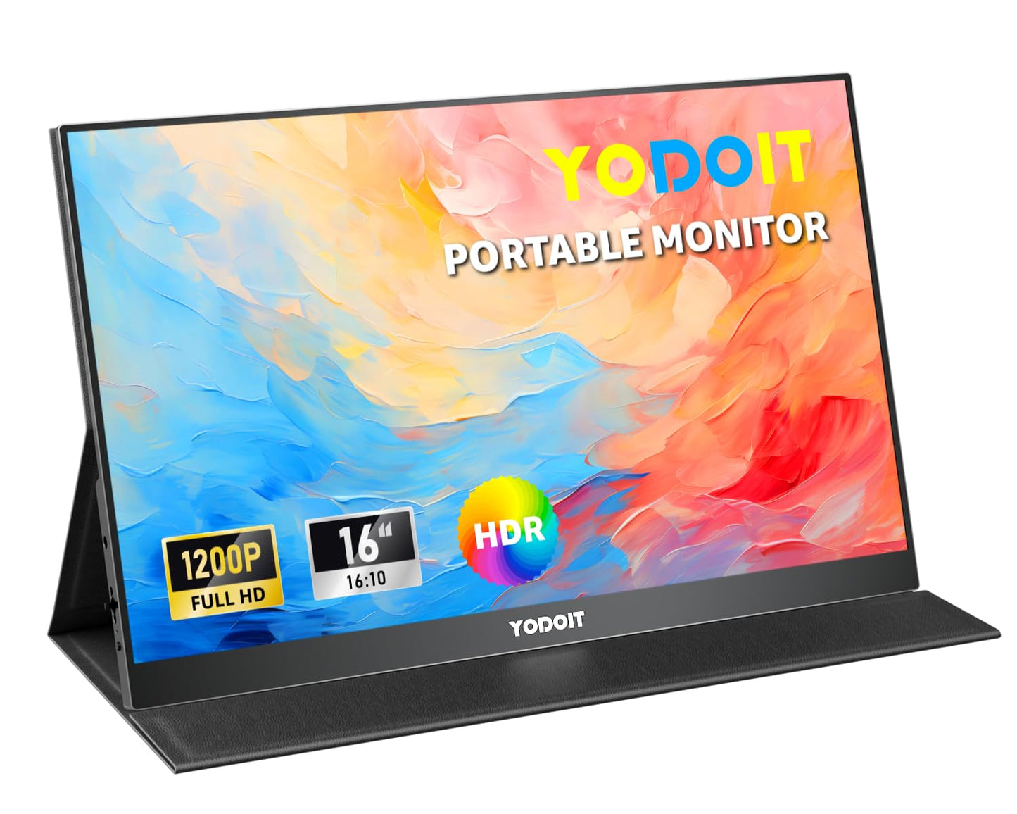 Yodoit Portable Monitor 15,6 Zoll 1920 x 1080 FHD Tragbarer Monitor IPS-Display mit USB Typ C Eingebaute Lautsprecher Eye Care Bildschirm für PC, Laptop, Xbox, PS 3/4/5, Switch und TV