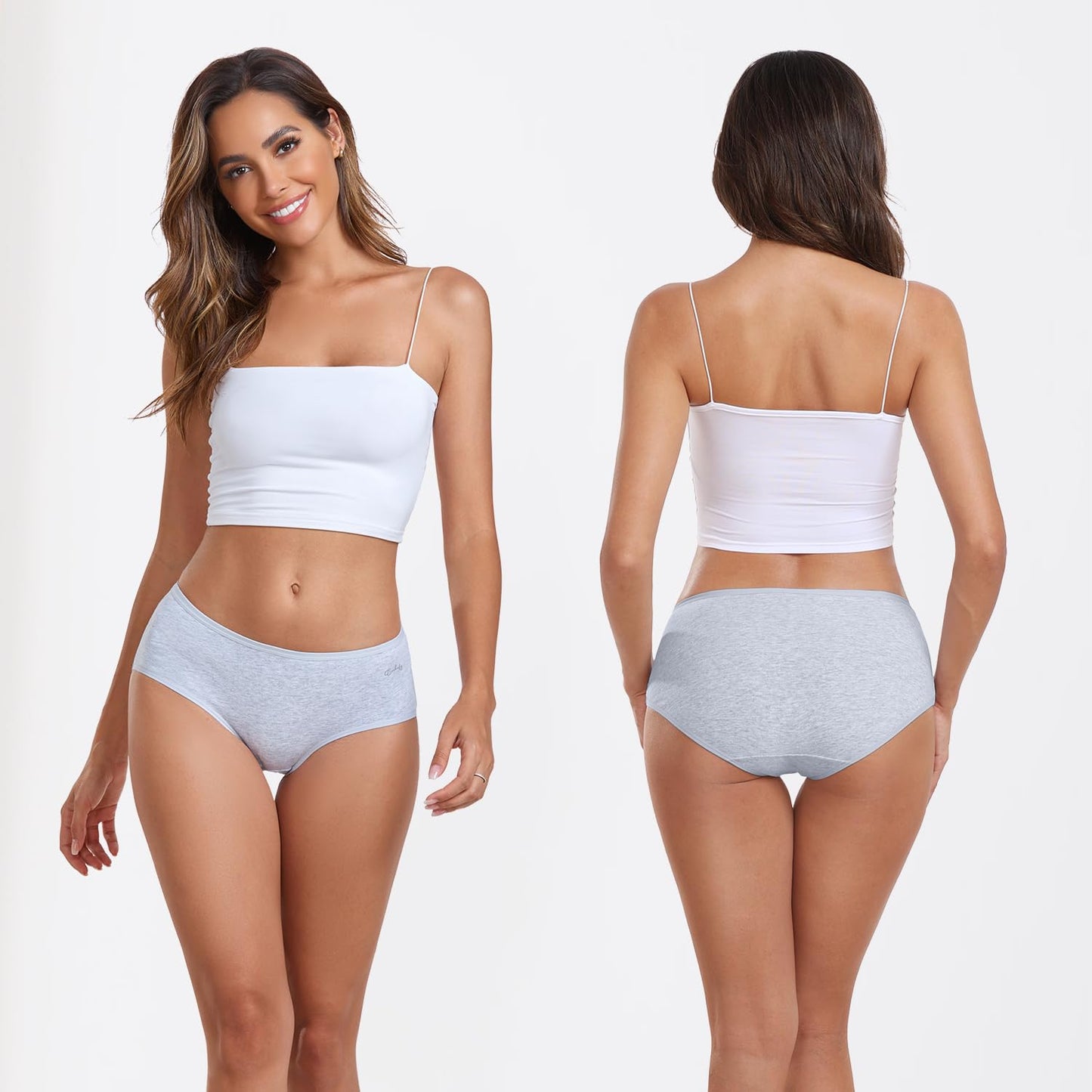 Coskefy Women’s Underpants 6-Pack Soft Cotton