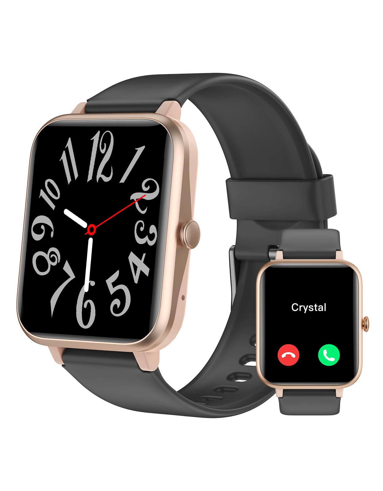 GRV Smartwatch für Damen Herren mit Telefonfunktion,Fitnessuhr mit Pulsmesser SpO2 Schlafmonitor Schrittzähler IP68 Wasserdicht,Multi Sportmodi Smart Watch Fitness Tracker für iOS Android Handy